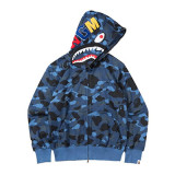 Fashion Shark Head Print Sweatshirt Hooded Jacket