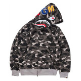 Fashion Shark Head Print Sweatshirt Hooded Jacket