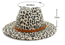 Autumn And Winter British Style Leopard Print Jazz Top Hat