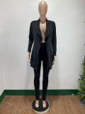 Casual Pleated Pants Cardigan Jacket Two-piece Suit