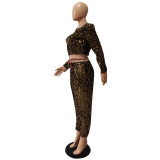 Sequin Splicing Thread Leisure Two-piece Suit