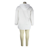 Loose Hoodie With Drawstring Zipper In Autumn And Winter