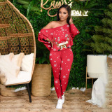 Christmas Element Printing Home Lleisure Suit