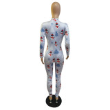 Christmas New Printed Jumpsuit