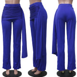 Casual Fashion Straight Mid-waist Trousers