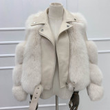 Stitched Short Fur Young Loose Fur Coat