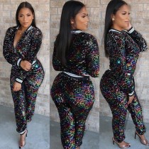 Sequin fashion casual two-piece suit