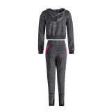 Casual Stitching Personality Sports Suit