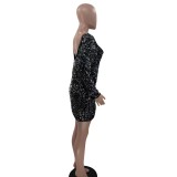 Backless Sexy Sequined Tight-fitting Hip Dress