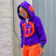 New Letter Printing Casual Long-sleeved Hooded Sweater