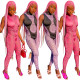 Striped Mesh Stitching Sleeveless Jumpsuit