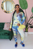 Tie-dye Printing Pocket Two-piece Suit