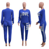 Casual Fashion Letter Printing Thickened Sports Suit