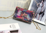 Personalized Graffiti Acrylic Chain Box Jelly Shoulder Bag