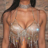 Sexy Diamond Tassel Body Chain Bikini Chest Chain