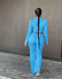 Explosive Solid Color Long Sleeve Two-piece Suit