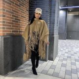 Fashion Fringed Shawl Cloak Top