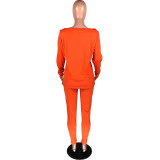 Solid Color Long-sleeved Casual Suit
