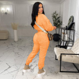 Pure Color Home Furnishing Plush Casual Suit