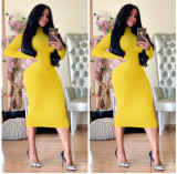 Sexy High-neck Thick Slim-fit Hip Dress