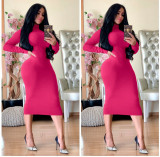 Sexy High-neck Thick Slim-fit Hip Dress