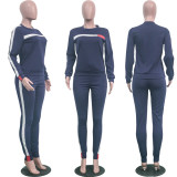 Simple Fashion Casual Stitching Sports Suit