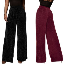 High-waisted Wide-leg Casual Straight-leg Trousers