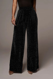 High-waisted Wide-leg Casual Straight-leg Trousers