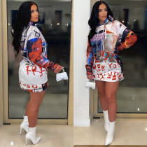 Fashion Casual Hooded Letter Print Dress