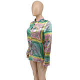 Fashion Printed Casual Loose Totem Shirt Top