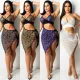 Fashion Sequin Sexy Sling Cutout Dress
