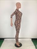 Fashionable Leopard Irregular Sexy Jumpsuit