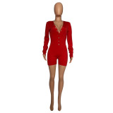 Fashion Solid Color Sexy Jumpsuit