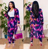 Casual Long Cloak With Personality Two-piece Suit