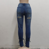 Sexy Fashion Trend Ripped Slim Jeans