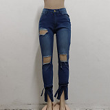 Sexy Fashion Trend Ripped Slim Jeans