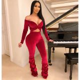Fashion Casual Sexy Pleated Jumpsuit