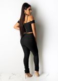 Sexy Women's Clothing Mesh Yarn Double Layer Two-piece Set
