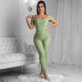 Sexy Women's Clothing Mesh Yarn Double Layer Two-piece Set