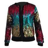 Fashion Casual Colorful Sequin Jacket