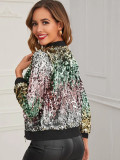 Fashion Casual Colorful Sequin Jacket