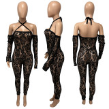 Perspective Sexy Lace Tie Jumpsuit