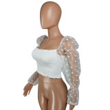 Sexy Net Yarn Club Breast Wrap Top