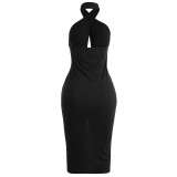 Backless Wrap Chest Tight Dress