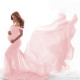 Mercerized Cotton And Chiffon Maternity Fluttering Tail Fluttering Sleeve Dress