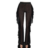 Sexy Fashion Lace Tassel Casual Pants