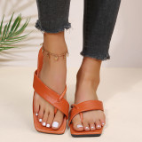 Fashion Word Casual Cross Thong Flat Large Size Sandals