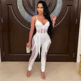 Sexy Mesh Gauze See-through Suspender Jumpsuit