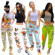 Cartoon Print High Waist Lounge Pants