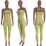 Sexy Tight Solid Color Jumpsuit
